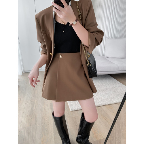 懂點西裝外套女2025秋新款小個子時尚氣質顯瘦短褲裙西服兩件套裝 懂點西裝外套女2025秋新款小個子時尚氣質顯瘦短褲裙西服兩件套裝