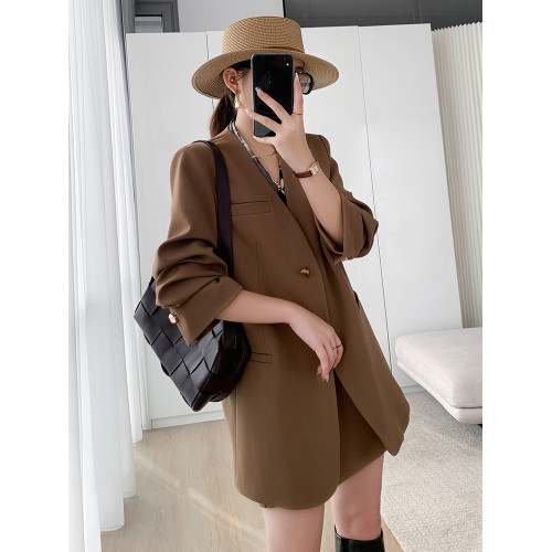 懂點西裝外套女2025秋新款小個子時尚氣質顯瘦短褲裙西服兩件套裝 懂點西裝外套女2025秋新款小個子時尚氣質顯瘦短褲裙西服兩件套裝