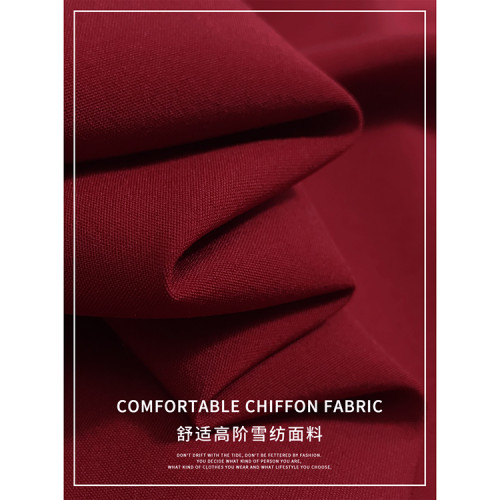 紅色雪紡襯衫女寬松西裝領設計感小衆長袖襯衣職業OL酒紅色上衣女