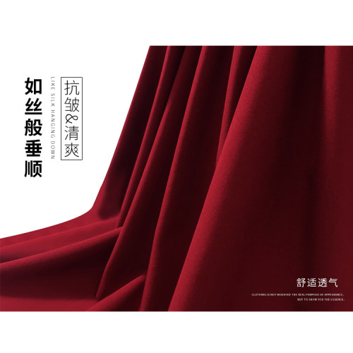 紅色雪紡襯衫女寬松西裝領設計感小衆長袖襯衣職業OL酒紅色上衣女