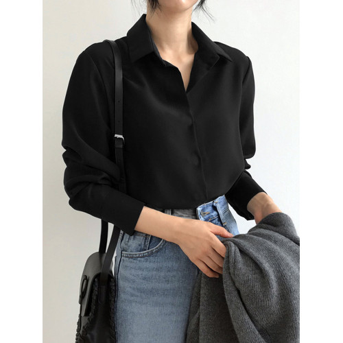 秋冬長袖黑色襯衫女200斤胖MM大碼OL工作服修身顯瘦職業正裝襯衣