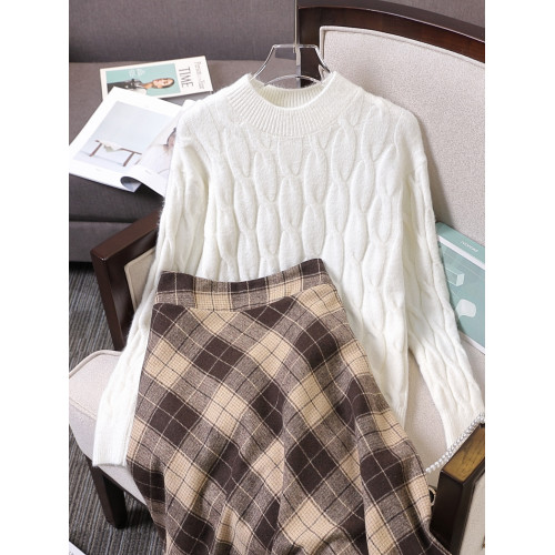 毛呢半裙格子半身裙秋冬格子裙半身高腰a字裙秋季半身長裙冬季裙 毛呢半裙格子半身裙秋冬格子裙半身高腰a字裙秋季半身長裙冬季裙