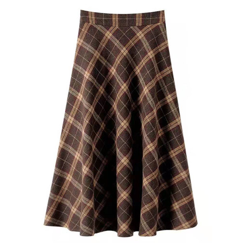 毛呢半裙格子半身裙秋冬格子裙半身高腰a字裙秋季半身長裙冬季裙 毛呢半裙格子半身裙秋冬格子裙半身高腰a字裙秋季半身長裙冬季裙