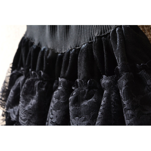 金絲絨短裙女秋冬季蛋糕裙子蕾絲半身裙蓬蓬裙 a字高腰打底小個子 金絲絨短裙女秋冬季蛋糕裙子蕾絲半身裙蓬蓬裙 a字高腰打底小個子