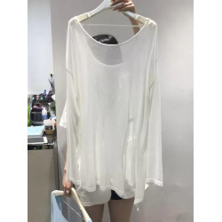 防曬罩衫女夏季2025新款寬松外搭薄款微透長袖t恤健身瑜珈服上衣