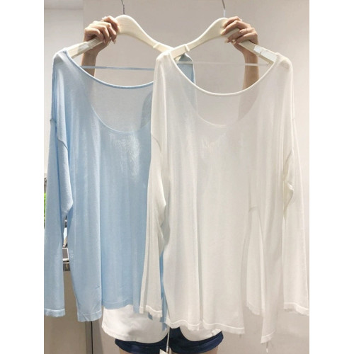 防曬罩衫女夏季2025新款寬松外搭薄款微透長袖t恤健身瑜珈服上衣