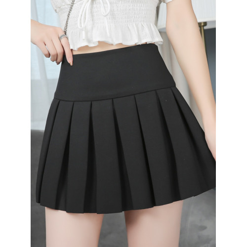 白色短款百褶裙高腰彈力半身裙2025春夏小個子a字裙顯瘦百褶短裙