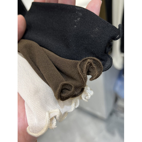 木耳邊半高領網紗長袖T恤女2025春秋新款洋氣時尚內搭打底衫上衣 木耳邊半高領網紗長袖T恤女2025春秋新款洋氣時尚內搭打底衫上衣