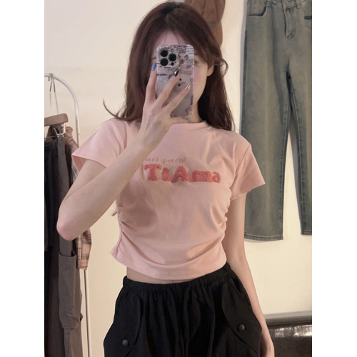 不規則正肩短袖T恤女夏季甜酷辣妹短款修身高腰顯瘦甜辣jazz上衣 不規則正肩短袖T恤女夏季甜酷辣妹短款修身高腰顯瘦甜辣jazz上衣