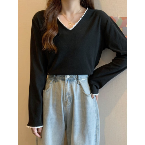 300斤大碼女裝德絨加絨V領遮肚打底衫女胖mm上衣秋冬新款長袖T恤 300斤大碼女裝德絨加絨V領遮肚打底衫女胖mm上衣秋冬新款長袖T恤