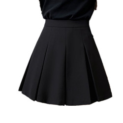 短裙胖mm顯瘦遮肚輕熟風半身裙大碼高腰遮胯百褶裙秋冬新款a字裙