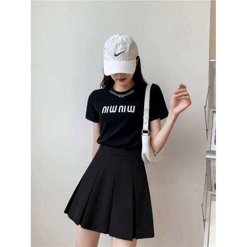 短裙胖mm顯瘦遮肚輕熟風半身裙大碼高腰遮胯百褶裙秋冬新款a字裙