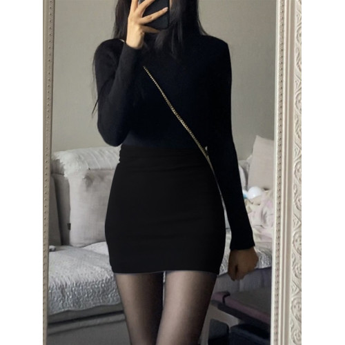 性感高腰半身裙套裝秋冬2025新款緊身辣妹純欲包臀裙短裙兩件套女 性感高腰半身裙套裝秋冬2025新款緊身辣妹純欲包臀裙短裙兩件套女