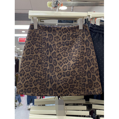 仿鹿皮絨半身裙女2025春季款辣妹風高腰修身顯瘦豹紋包臀短裙693L 仿鹿皮絨半身裙女2025春季款辣妹風高腰修身顯瘦豹紋包臀短裙693L