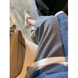 針織半身裙25春秋冬季高腰毛線裙開叉包臀一步裙小個子a字裙長裙