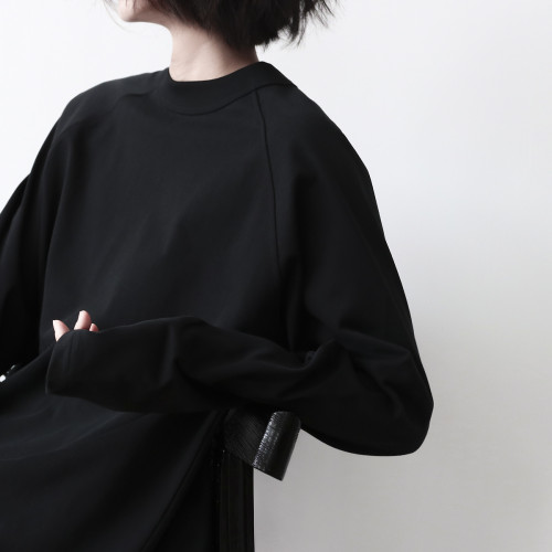 兩件  300克重磅加厚強撚棉！寬松插肩袖打底衫圓領長袖T恤女