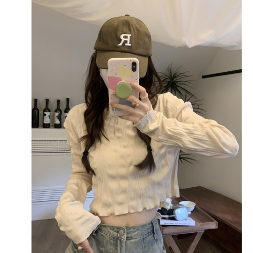 大碼胖妹妹長袖t恤女打底衫春秋新款寬松顯瘦設計感小衆別致上衣