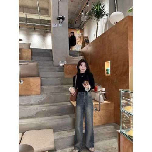 黑色半高領打底衫女秋冬加絨撞色純欲設計感喇叭袖荷葉邊內搭上衣