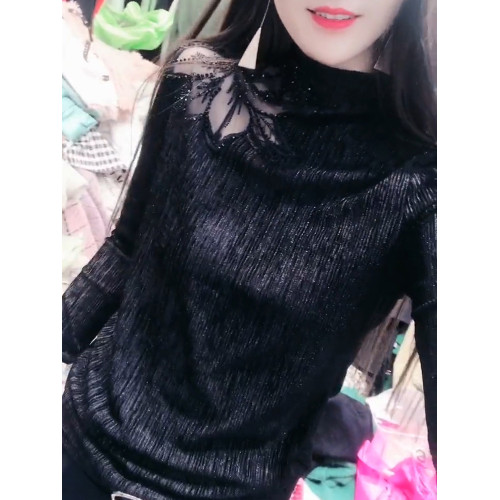 歐洲站半高領打底衫女秋冬長袖2025年洋氣新款小衫金絲絨修身上衣 歐洲站半高領打底衫女秋冬長袖2025年洋氣新款小衫金絲絨修身上衣