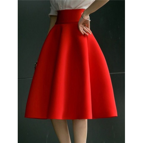 高腰顯瘦半身裙 中長款女百搭繖裙太空棉大擺裙A字百褶蓬蓬裙復古 高腰顯瘦半身裙 中長款女百搭繖裙太空棉大擺裙A字百褶蓬蓬裙復古