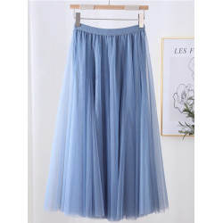 網紗半身裙廣場舞紗裙720度大擺舞蹈裙高腰跳舞演出長裙a字裙春