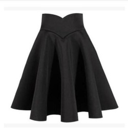 黑色半身裙大碼短裙高腰蓬蓬裙女秋冬半裙太空棉裙子百褶蓬蓬繖裙