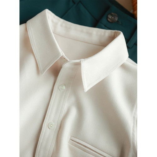 軟糯加厚磨毛襯衫女春秋2025新款法式上衣曡穿內搭打底襯衣外套冬