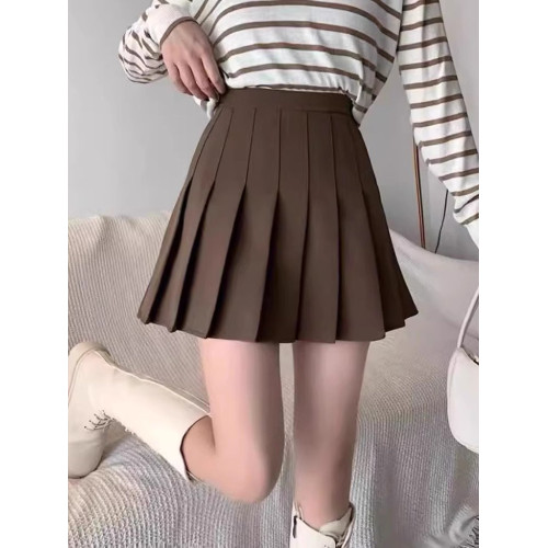 白色百褶半身裙2025新款春夏高腰小個子有內襯jk學院西裝a字短裙 白色百褶半身裙2025新款春夏高腰小個子有內襯jk學院西裝a字短裙