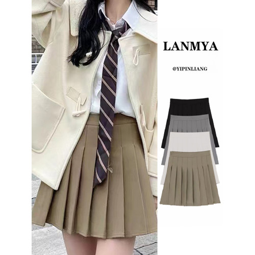 白色百褶半身裙2025新款春夏高腰小個子有內襯jk學院西裝a字短裙 白色百褶半身裙2025新款春夏高腰小個子有內襯jk學院西裝a字短裙