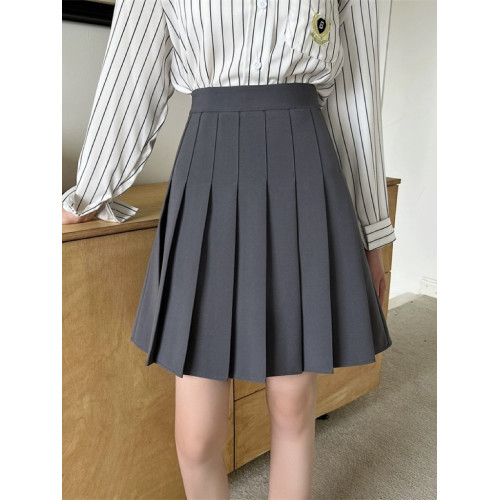 【加長款】高個子百褶裙女a字裙小衆高腰裙顯瘦學生防走光半身裙 【加長款】高個子百褶裙女a字裙小衆高腰裙顯瘦學生防走光半身裙