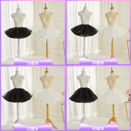 緞帶裙撐Lolita暴力狗短無骨軟紗飛天鴨屁股裙撐洛麗塔半身蓬蓬裙