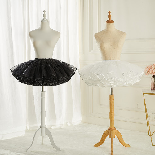 緞帶裙撐Lolita暴力狗短無骨軟紗飛天鴨屁股裙撐洛麗塔半身蓬蓬裙