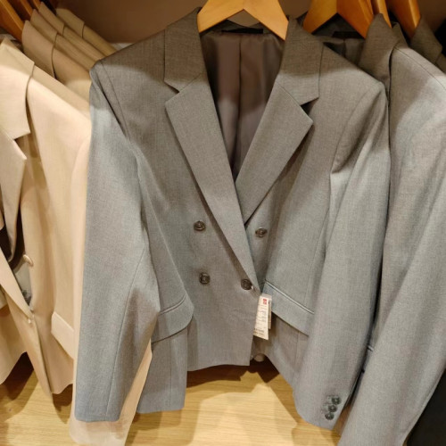 品質款女士雙排釦西裝商務通勤西服職業裝2024春季新款R465473 品質款女士雙排釦西裝商務通勤西服職業裝2024春季新款R465473