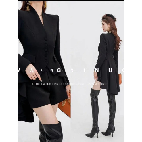 西裝不規則外套女2024春季新款設計感小衆韓版百搭高級感修身外套 西裝不規則外套女2024春季新款設計感小衆韓版百搭高級感修身外套