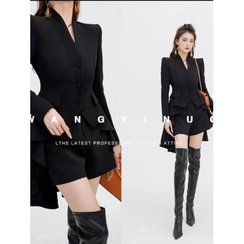 西裝不規則外套女2024春季新款設計感小衆韓版百搭高級感修身外套 西裝不規則外套女2024春季新款設計感小衆韓版百搭高級感修身外套