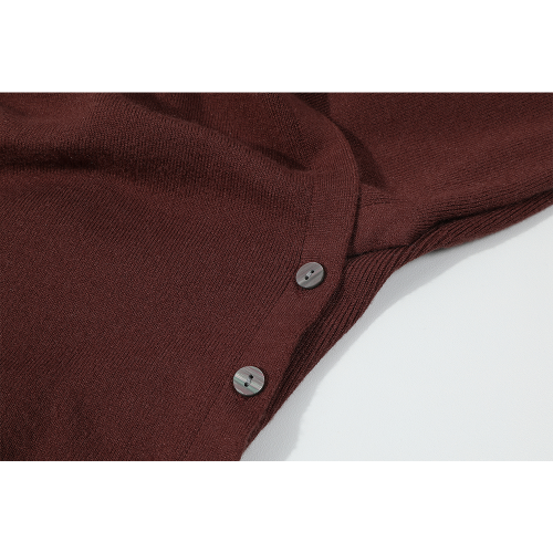 XinmonLee設計感別致獨特交叉釦收腰顯瘦針織衫不規則打底上衣秋 XinmonLee設計感別致獨特交叉釦收腰顯瘦針織衫不規則打底上衣秋