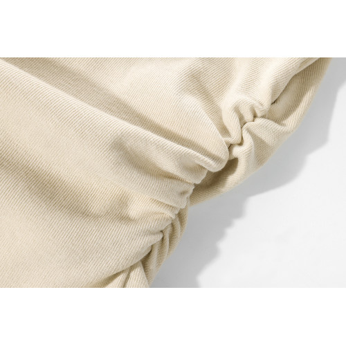 XinmonLee氣質辣妹抽褶收腰顯瘦短款上衣夏季正肩休閒短袖T恤女