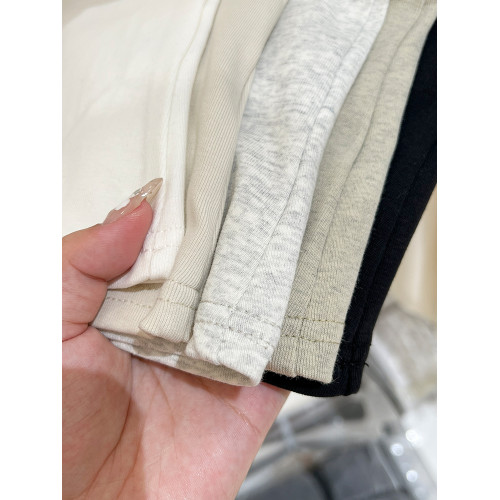 杏色純棉u領正肩短袖t恤女夏季2025新款純色修身短款上衣半袖體恤 杏色純棉u領正肩短袖t恤女夏季2025新款純色修身短款上衣半袖體恤