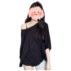 韓版百搭蝙蝠袖T恤女夏大碼胖MM薄款寬松遮肉設計感防曬罩衫上衣