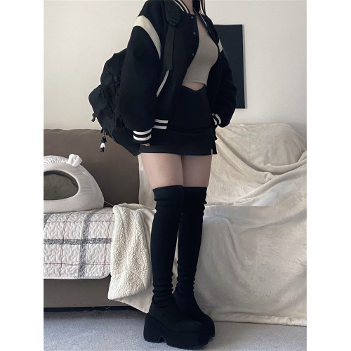 大碼胖mm開叉黑色半身裙女春秋高腰a字短裙褲梨形身材包臀一步裙 大碼胖mm開叉黑色半身裙女春秋高腰a字短裙褲梨形身材包臀一步裙