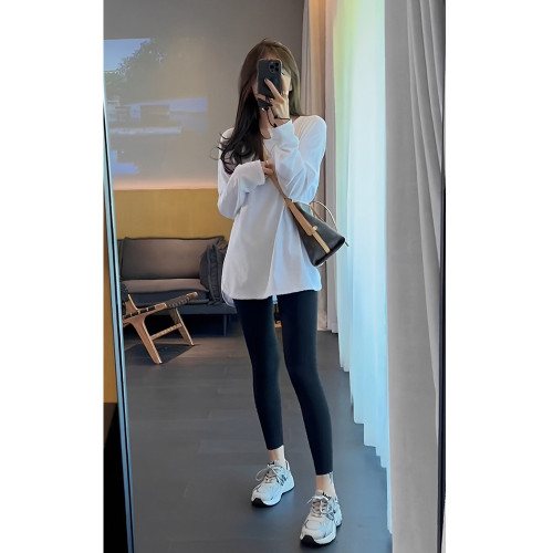 白色中長款打底衫女內搭德絨2025年春秋冬季上衣寬松純棉長袖t恤 白色中長款打底衫女內搭德絨2025年春秋冬季上衣寬松純棉長袖t恤