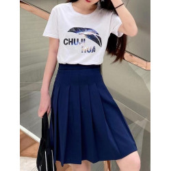 加長款百褶裙女四季百搭高腰顯瘦校園風半身裙運動防走光表演短裙