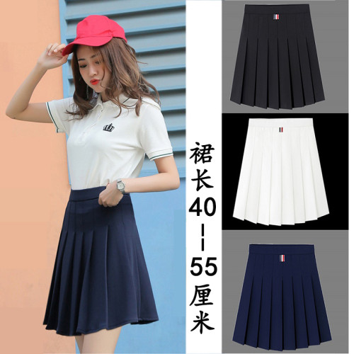 加長款百褶裙女四季百搭高腰顯瘦校園風半身裙運動防走光表演短裙 加長款百褶裙女四季百搭高腰顯瘦校園風半身裙運動防走光表演短裙