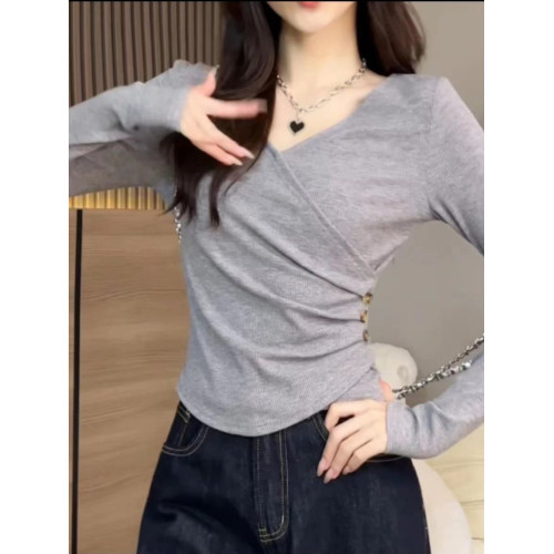 大碼純色長袖t恤女2025新款秋季內搭打底衫胖MM遮肉顯瘦正肩上衣 大碼純色長袖t恤女2025新款秋季內搭打底衫胖MM遮肉顯瘦正肩上衣