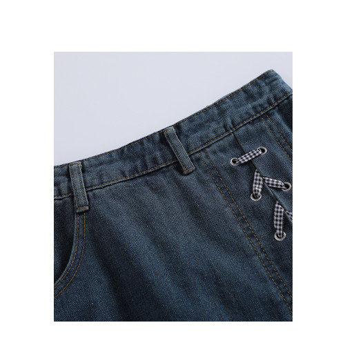 Cara CLUB大碼高腰顯瘦牛仔半身裙女秋季胖mm梨形身材中長款A字裙 Cara CLUB大碼高腰顯瘦牛仔半身裙女秋季胖mm梨形身材中長款A字裙