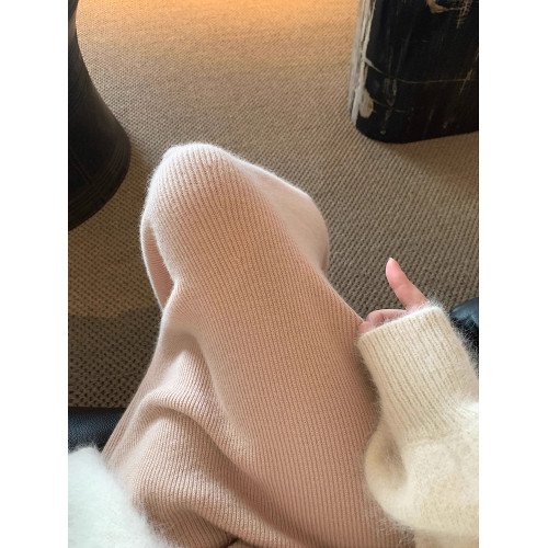 淺咖色羊毛針織魚尾半身裙女秋冬新款慵懶風高腰垂感中長款包臀裙 淺咖色羊毛針織魚尾半身裙女秋冬新款慵懶風高腰垂感中長款包臀裙