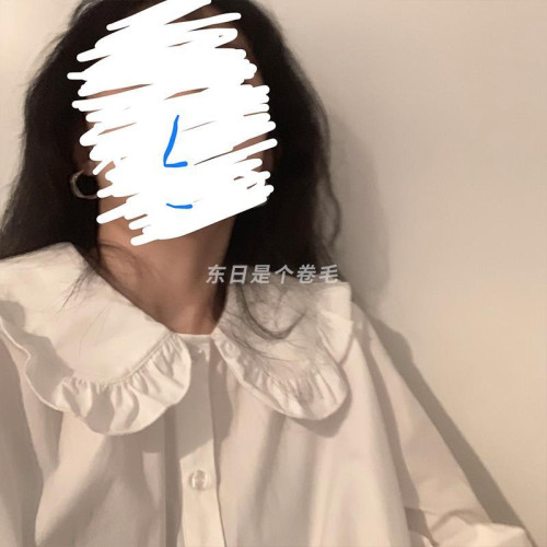 復古娃娃領襯衫女秋冬新款設計感小衆洋氣減齡長袖內搭白色襯衣女