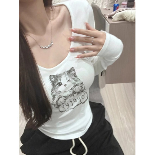 高級感德絨打底衫女士秋冬內搭辣妹修身短款t恤上衣2025新款爆款 高級感德絨打底衫女士秋冬內搭辣妹修身短款t恤上衣2025新款爆款