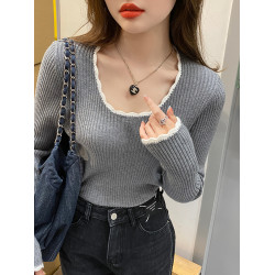 早秋巨好看打底衫女裝內搭2025新款爆款低圓領針織上衣毛衣可外穿