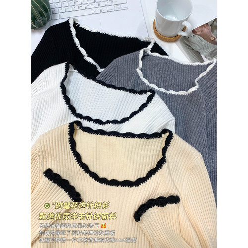 早秋巨好看打底衫女裝內搭2025新款爆款低圓領針織上衣毛衣可外穿